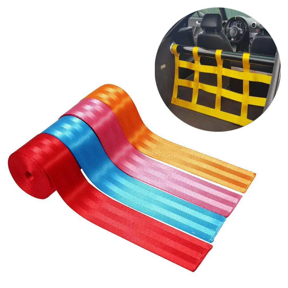 4-Meter Long Multicolor Car Safety Belt Replacement Durable Woven Strap for Vehicle