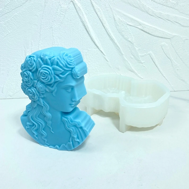 Lady Figurine Candle Molds for Making Candle Soap Christmas Present Room Decorations, Woman Sculpture Candle Molds