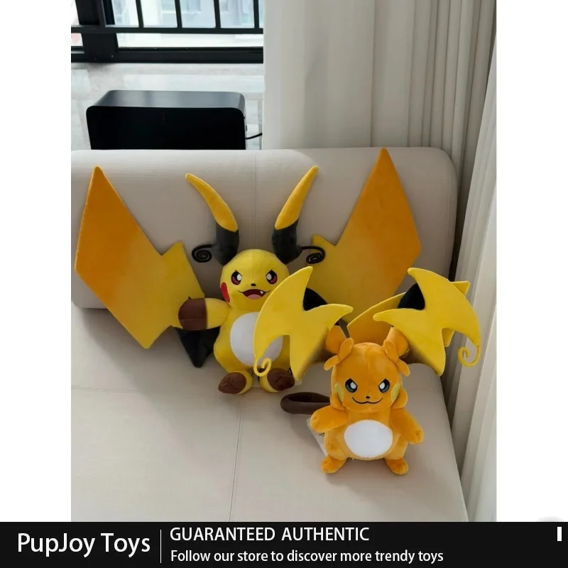 Pokemon Mega Raichu Xy Plush Toy Soft Cuddly Stuffed Doll Healing Throw Pillow Anime Collectible Sleeping Companion Gift Doll