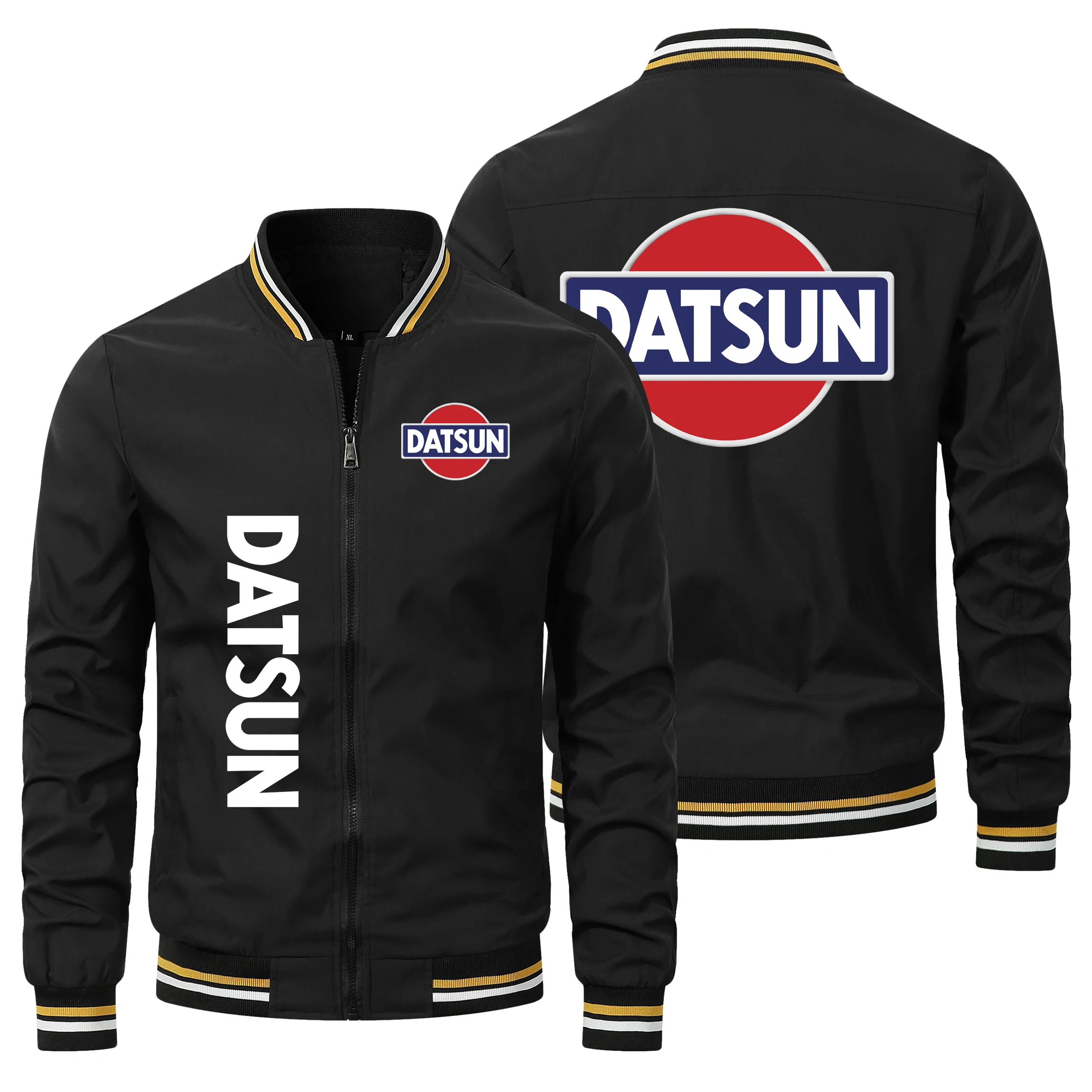 New Men's Jacket, Men's Baseball Jacket, DATSUN Letter Print, Trendy Men's Clothing Wholesale 2024 Men's Top