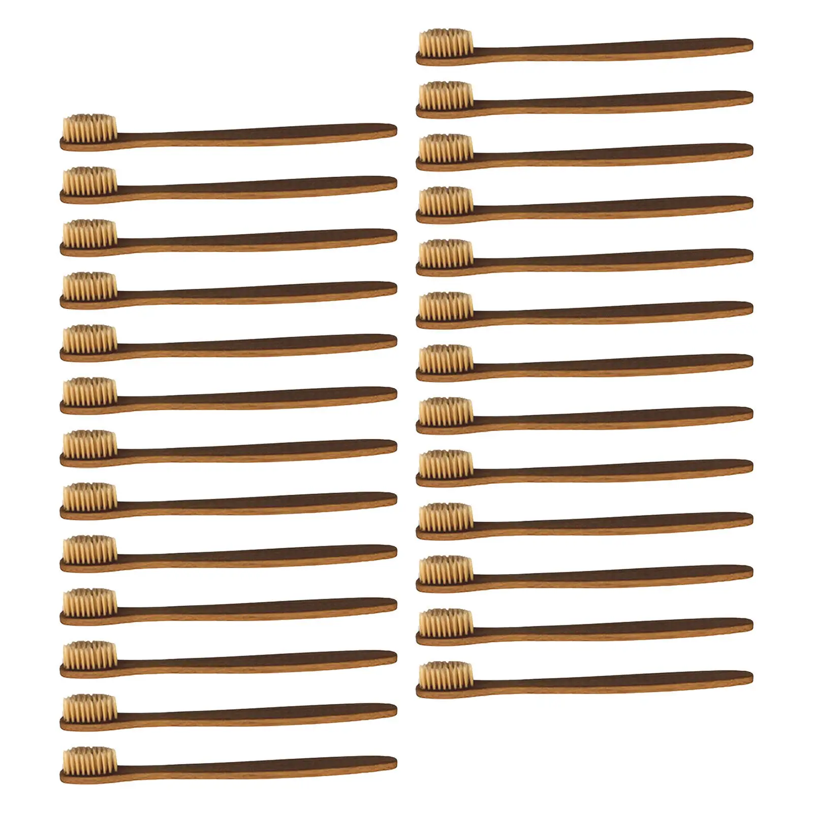 

50Pcs Soft Bristle Bamboo Toothbrush Reusable Handle Bulk Family Pack for Adults Kids Oral Care Travel Dorm Eco-Friendly