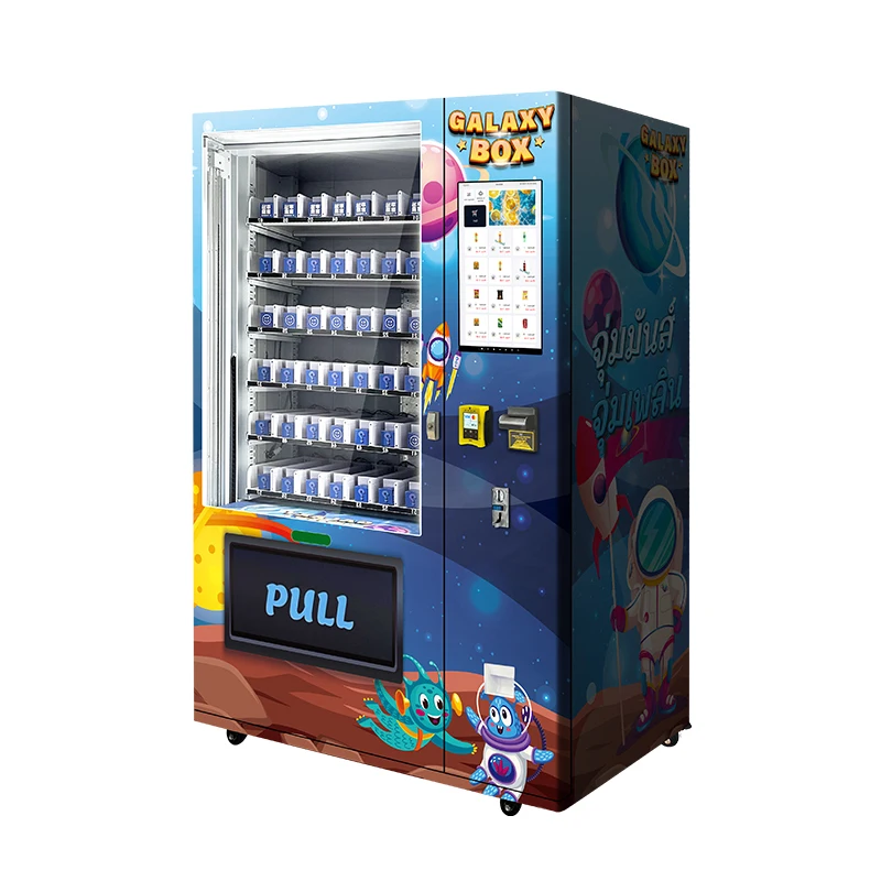 FOODLINE Customized Advertising 400 Pcs Capacity Blind Box card Snack and drink Vending Machine for business