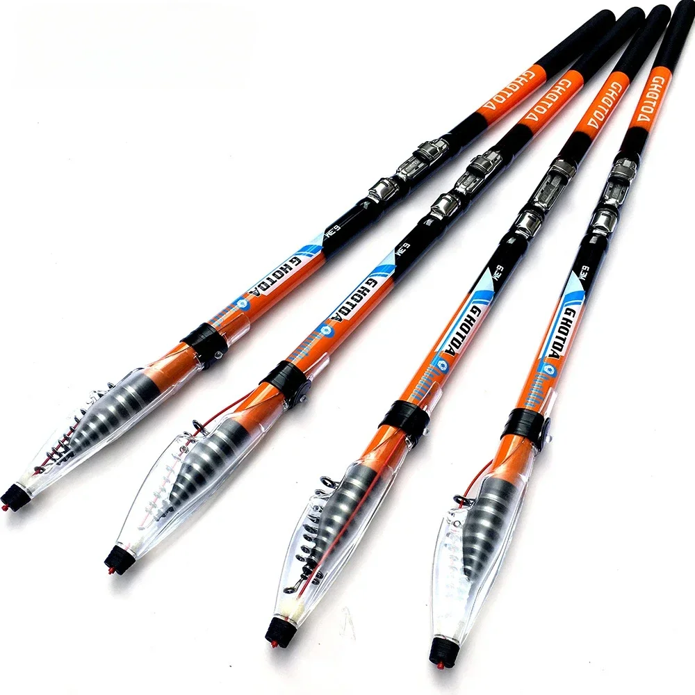 Coast Casting Rock Fishing Rod Solid Tip 3.6M,4.5M,5.4M,6.3M Travel Sea Boat Carp Telescopic Rods Surfcasting Spinning Pesca