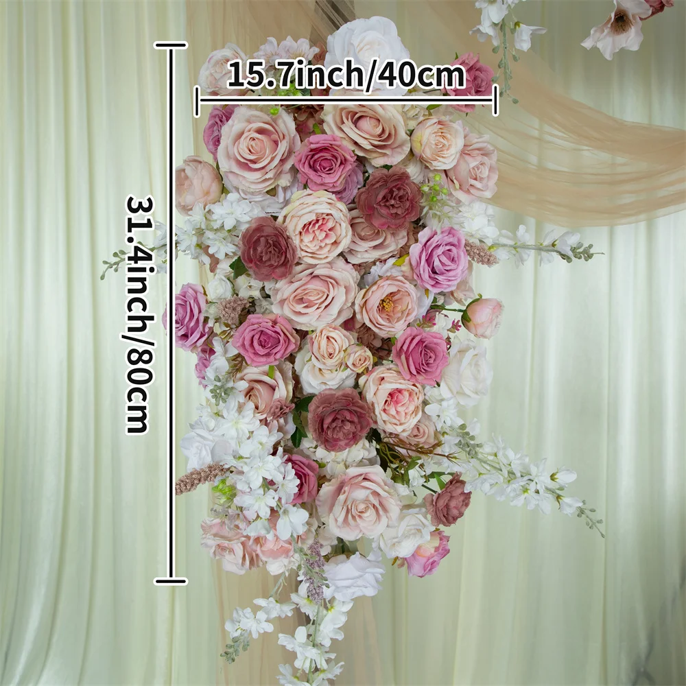 Artificial Flowers for Wedding Arch Autumn Pink Series Floral Arrangement for Event Backdrop Decor Bohemian Chic Country Style