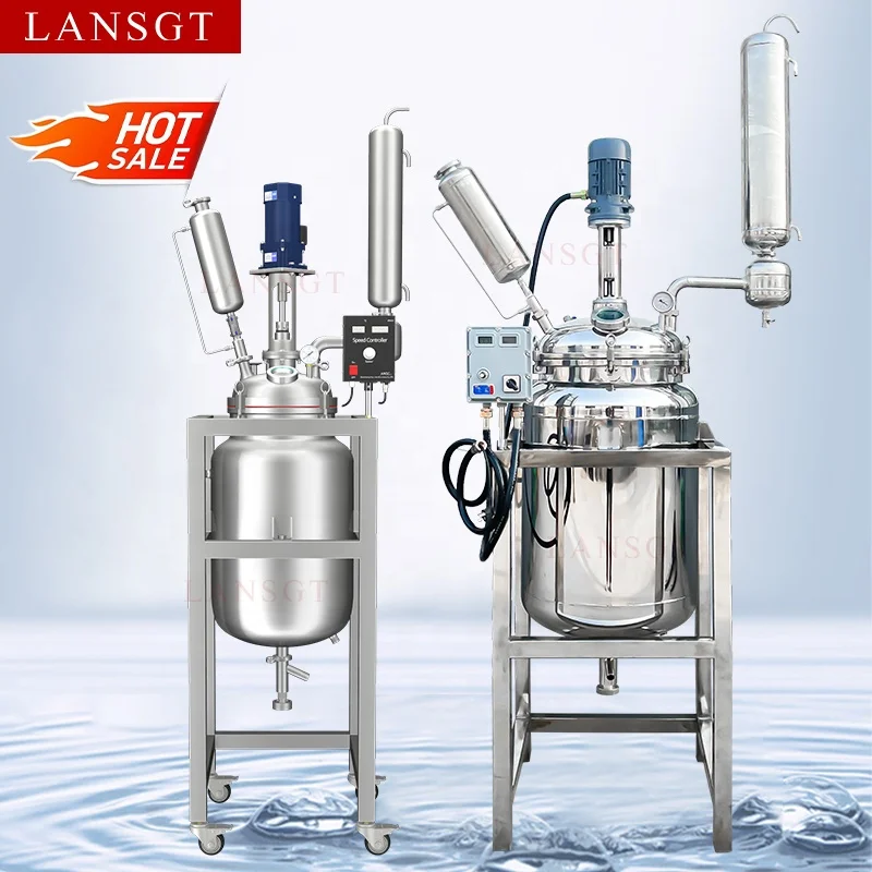 

Stainless Steel Jacketed Reactor with Condenser Cooling Constant Heating Dynamic Temperature Control Controller Mixture