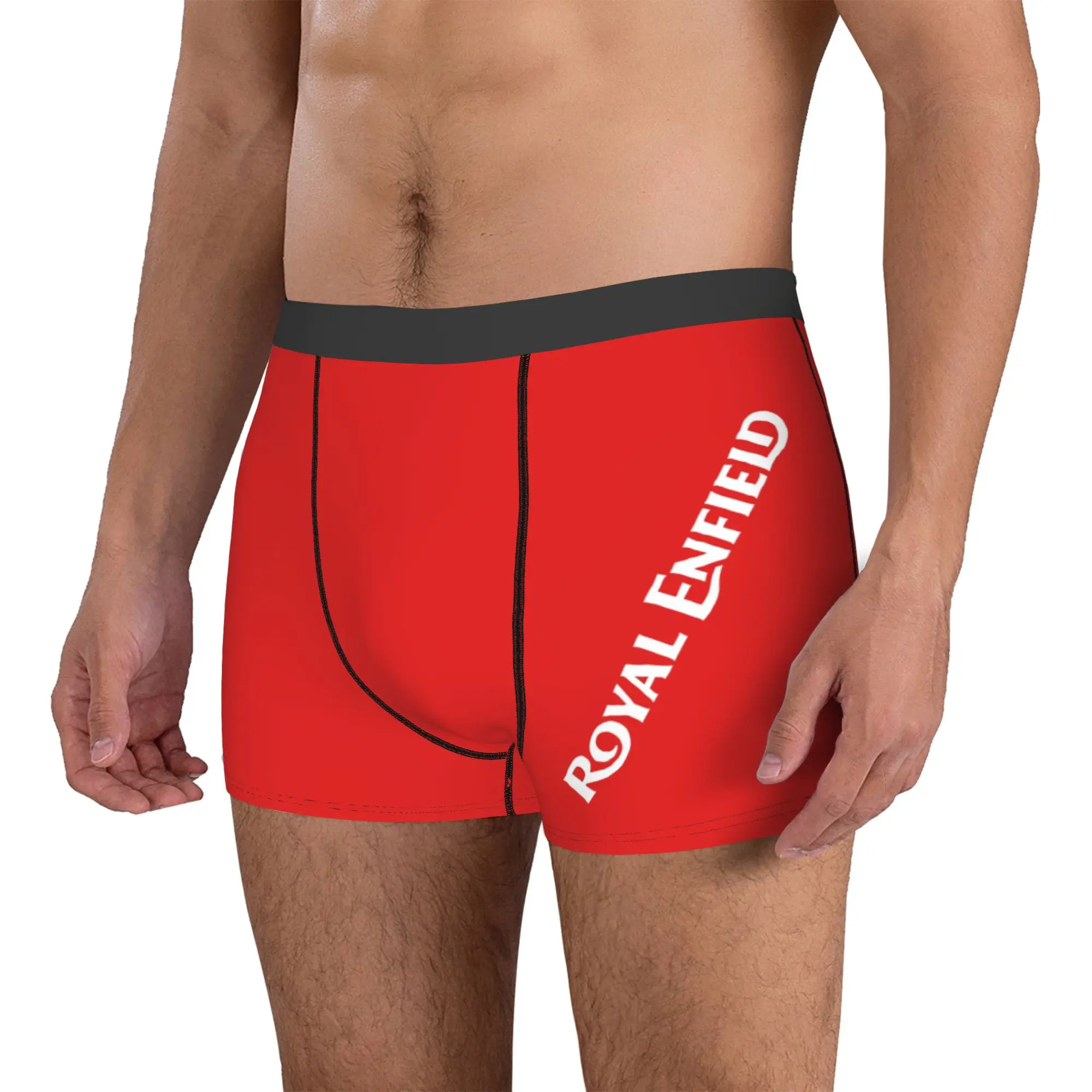 Custom Royal-Enfields Logo Boxer Shorts For Men 3D Printed Motorcycle Race Motor  Underwear Panties Briefs Stretch Underpants
