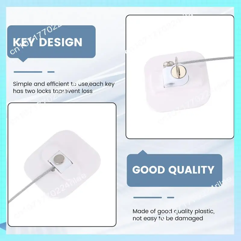 A17Z Refrigerator Lock, Mini Fridge Lock With Key For Adults, Lock For A Fridge, Cabinet Door(White 2Pack)