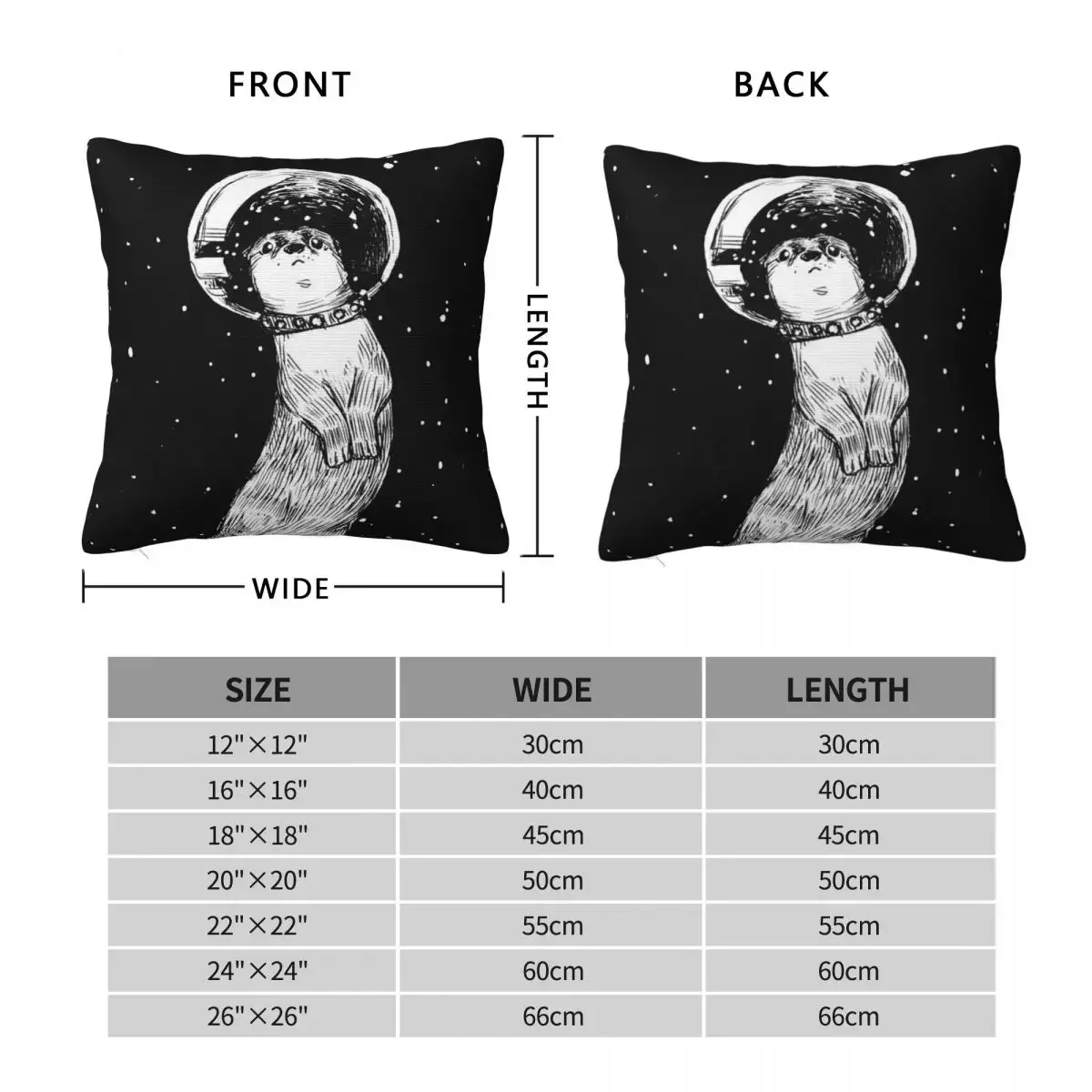 Drifting in Otter Space Throw Pillow Decorative Sofa Cushion Sofa Decorative Covers pillow covers decorative