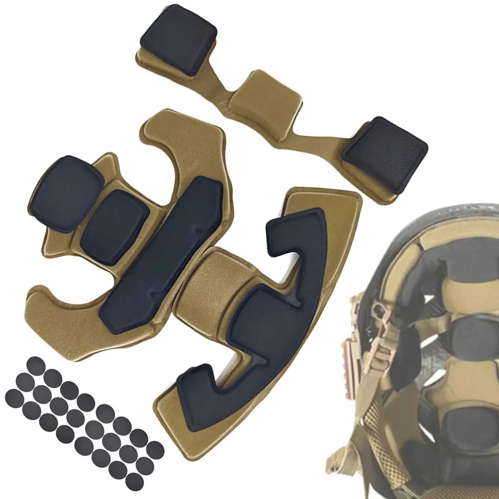 Tactical Helmet Pads - Universal Airsoft Outdoor Internal Memory Foam Pad Compatible for ACH/MICH/EXF Helmets