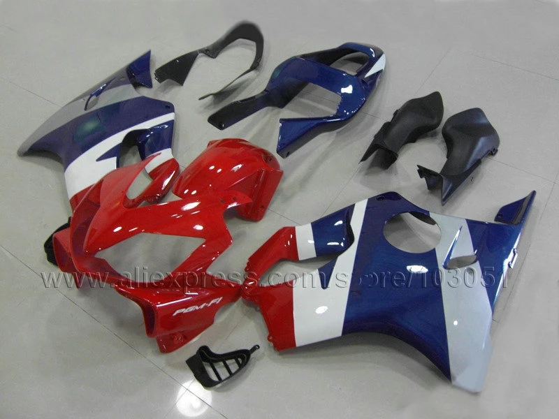 ABS Red Blue Fairings Kits For Honda 2004 2005 CBR600F4i 2006 2007 Cbr 600 F4i 04 05 06 07 Plastic Injection Fairing Bodykits