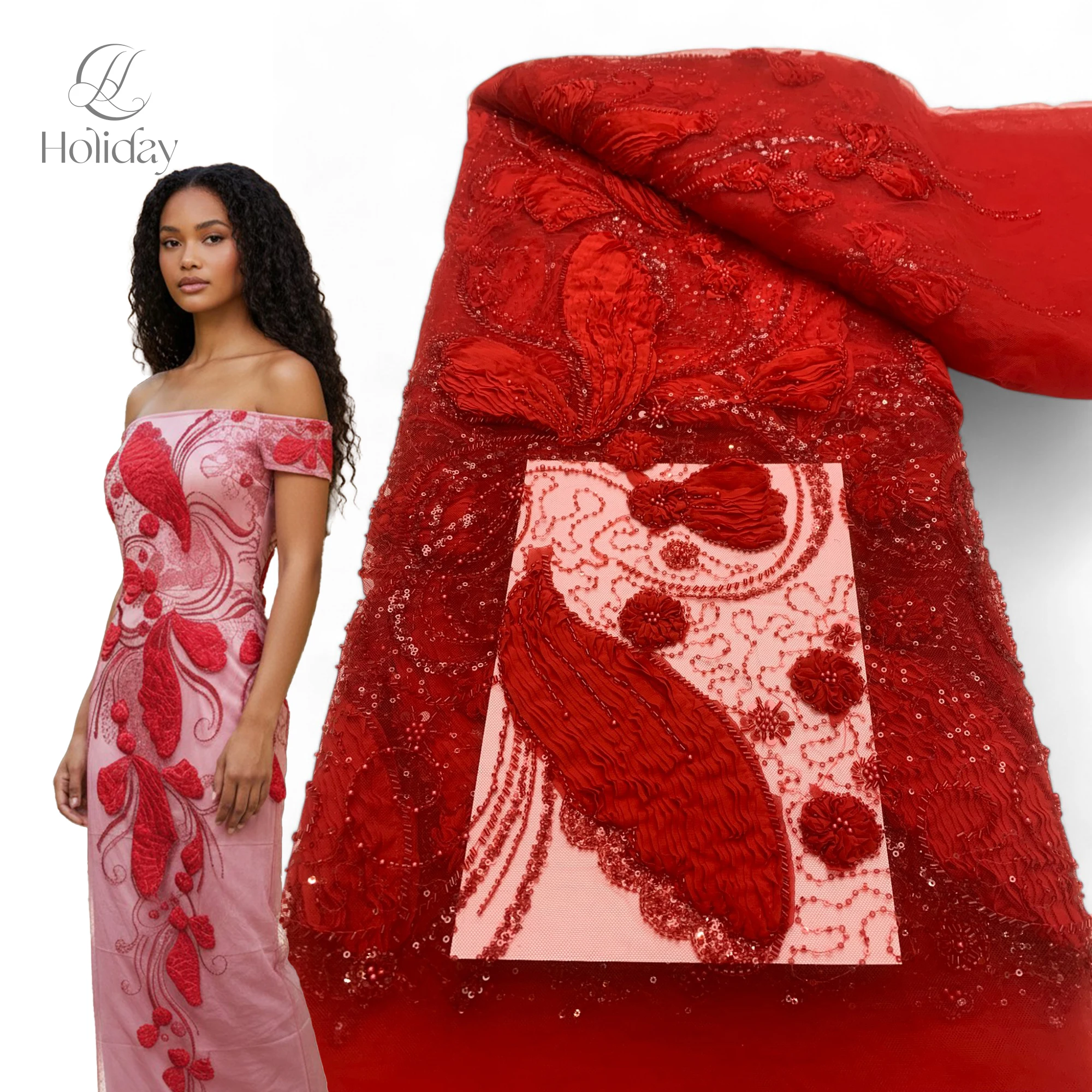 

latest lace fabric high quality 2025 appliques for clothes damask fabrics , Buy Multiple Pieces Get Full Yardage