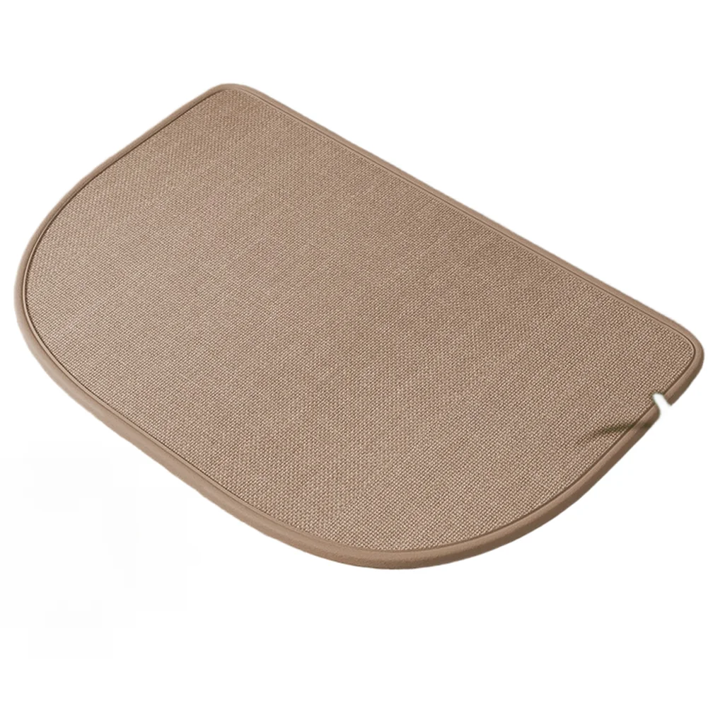 Floor Mat 50x80CM with Signature Curved Horseshoe Silhouette and Dual-Layer Construction for Absorption and Non-Slip Performance