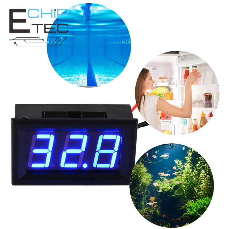 

12V Electronic Thermometer Refrigerator Aquarium Monitor Temperature Meter for Household Kitchen Fridge Freezing Supplies