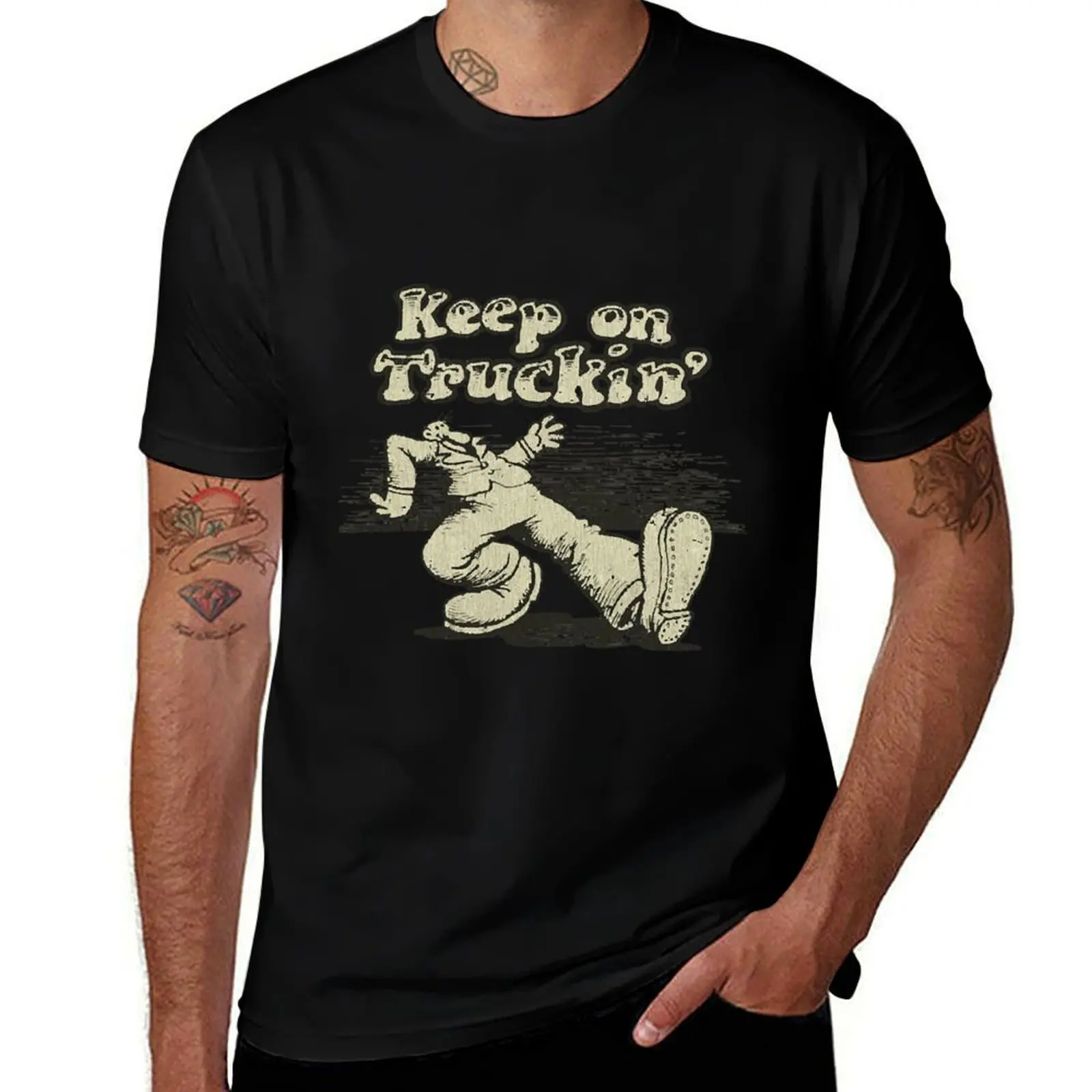 Needed Gifts Slim Fit Truckin' Special Present Vintage Photograp T-Shirt Big Size Short Sleeve Casual Top T-Shirt