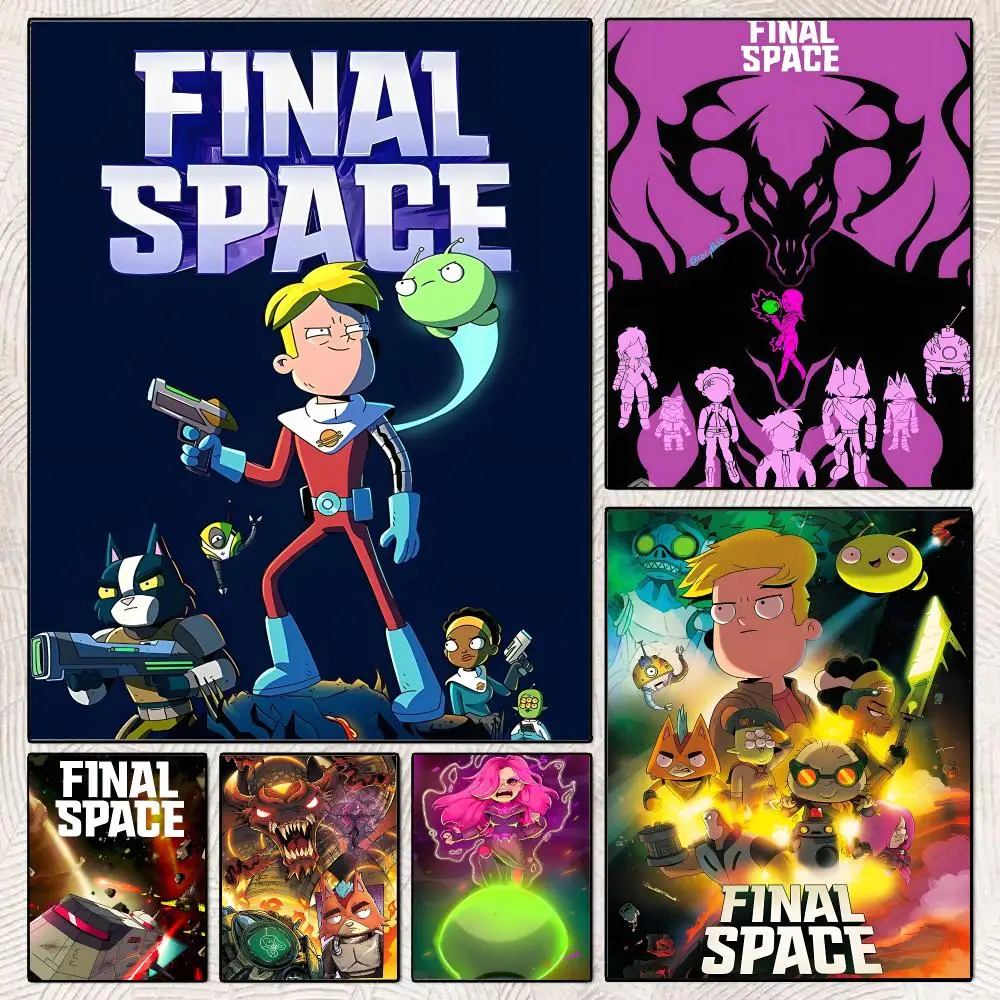 TV Play F-Final Space Poster Decorative Wall Art Stickers Mural For Home Living Room Hallway Decor Gift