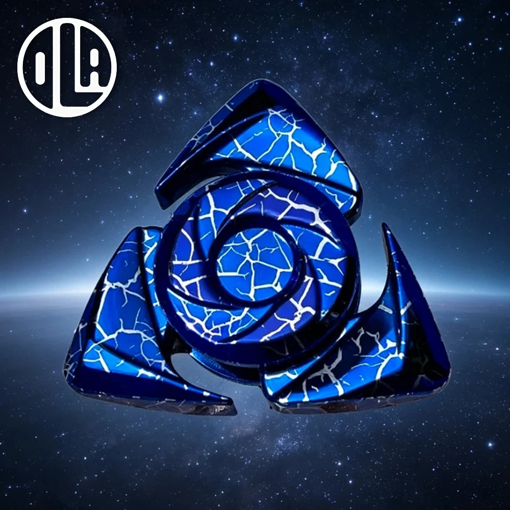 DLEDC Whirl Fidget Spinner Stress Relief Toy Metal Three-Bladed Fidget Spinner Anxiety Relief Gadgets Fidget Toys