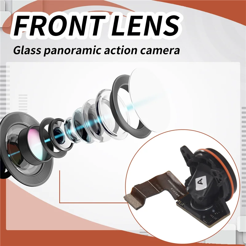 【Venta caliente】 Lente para Insta360 X3 Accesorios de reparación del módulo de lente para Insta360 X3 Lente de cámara Reemplazar piezas