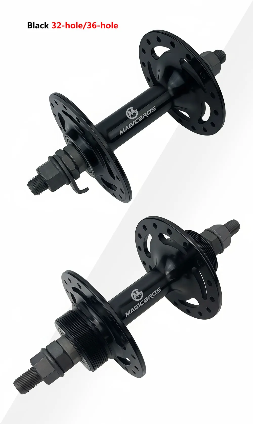 MAGICBROS Fixed Gear Fahrradnabe Aluminium Single Speed Fahrrad vorne hinten 32H 36H Nabe 700C Bahnrad Radfahren Fixie Fahrrad Radnaben – Detail 10