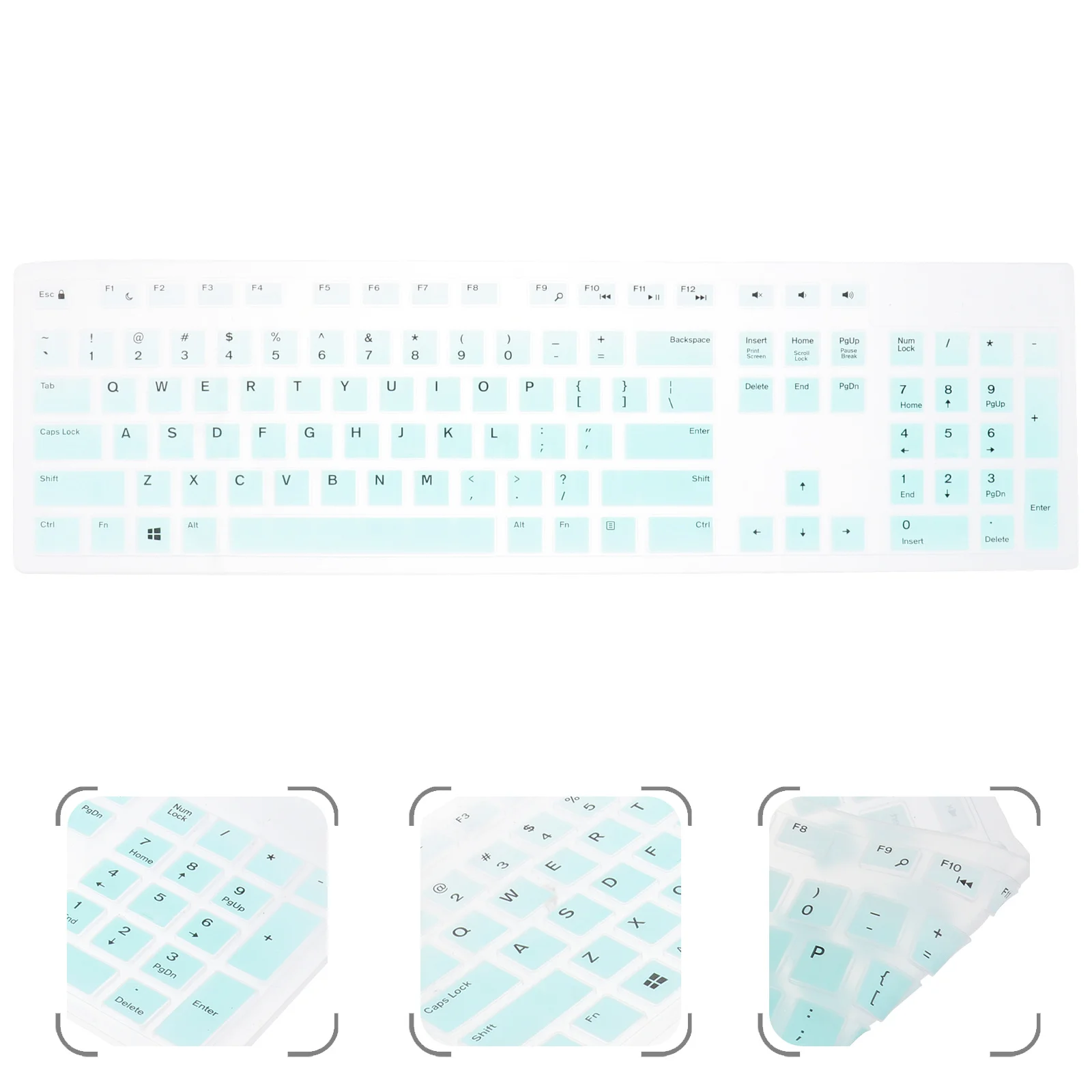 

1Pcs Ultra Thin Keyboard Protector for Wired Wireless Keyboards Kb216 Km636 Optiplex Series Smooth Comfortable Silicone
