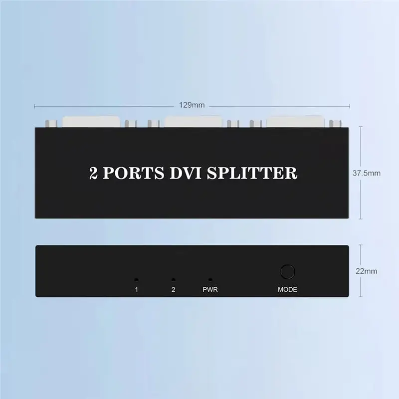 A31T DVI Splitter 1X2 Switch Switcher Extender Adapter 1 DVI-D Input 2 DVI-D Output Dual Display for Computer Monitor