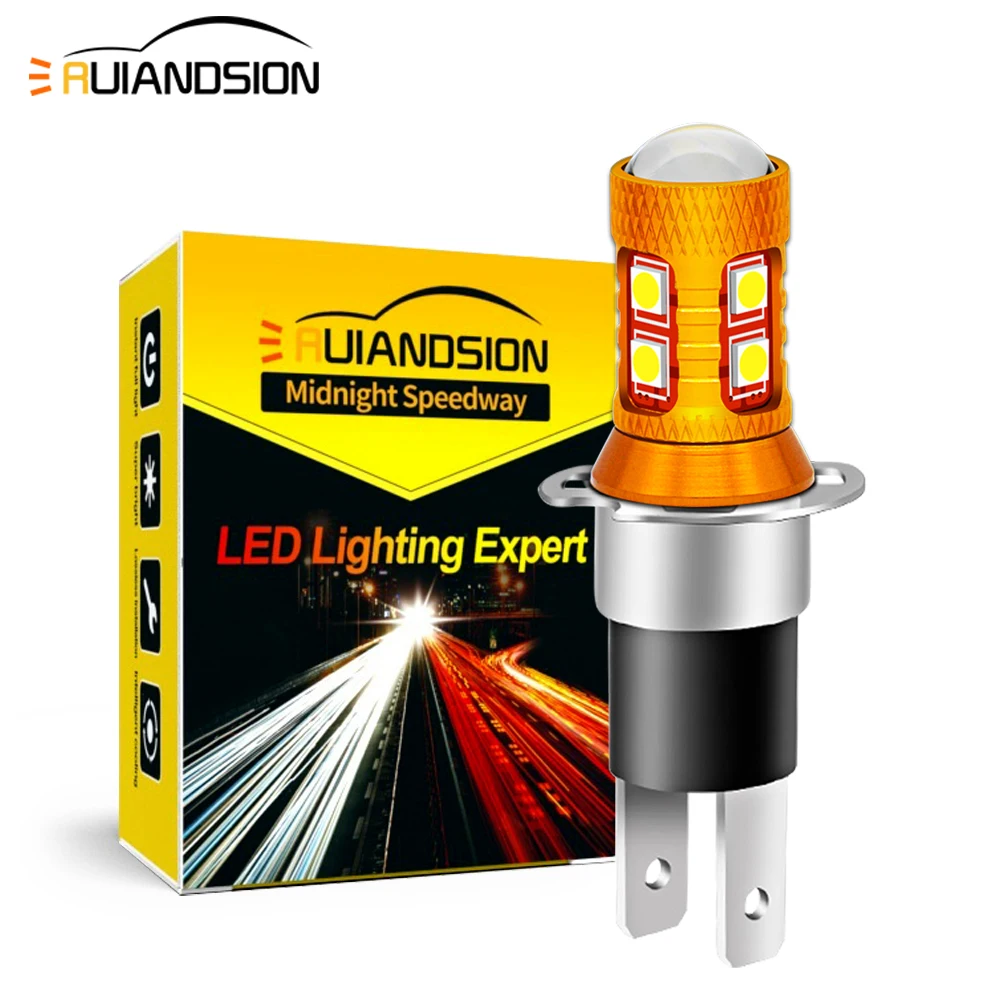 

Ruiandsion 2pcs H3C LED Car Bulb Superbright 6000K White Auto Headlight Fog Lamp Day Lamp Driving Day Running Lamp 10-30V 1800Lm