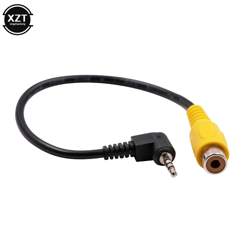 Nowy kabel wideo 1 szt. AV w 2.5mm złącze Stereo wtyczka męska do żeński Adapter kablowy RCA do konwerter kabel GPS