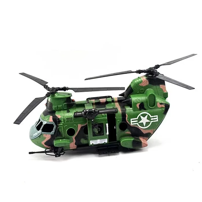 1/18 Scale CH-47 Helicopter Vehicle Model 3.75 Inch Movable Soldier Accessories Collection Display Toy Gift