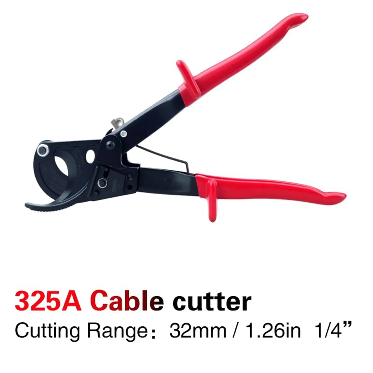 Insulated Ratcheting Cable Cutters Wire Pliers Heavy Duty Wire Cutters for Multi-Strand Aluminum & Copper 325A