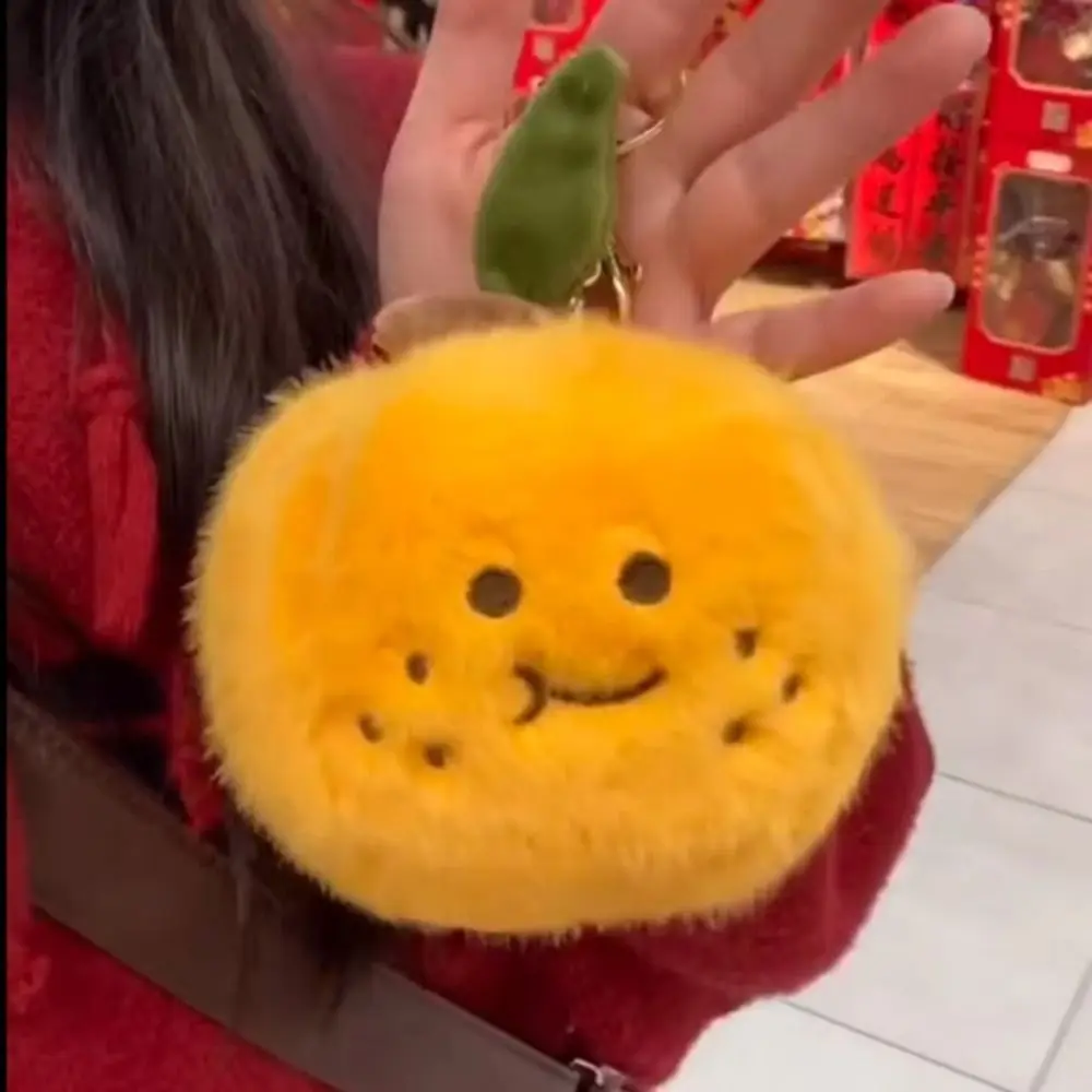 2025 Peelable Orange Segments Plush Toy Stuffed Kawaii Keychain Soft Orange Doll Backpack Pendant Accessories Kids Birthday Gift