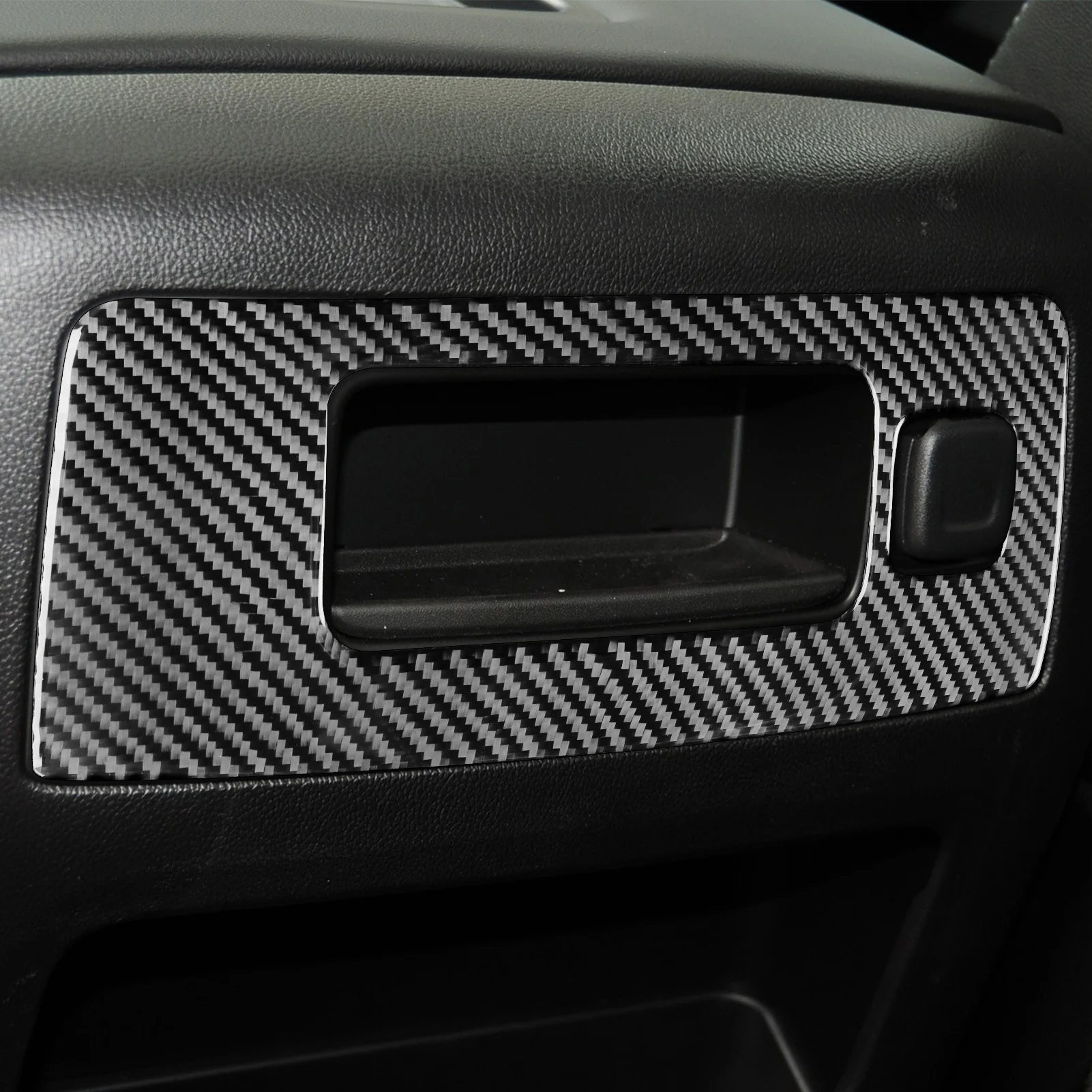 For Chevrolet Silverado 1500 GMC Sierra 1500 2014-2018 Carbon Fiber Rear Central Control Panel Trim Cove Car Interior Sticker image 3