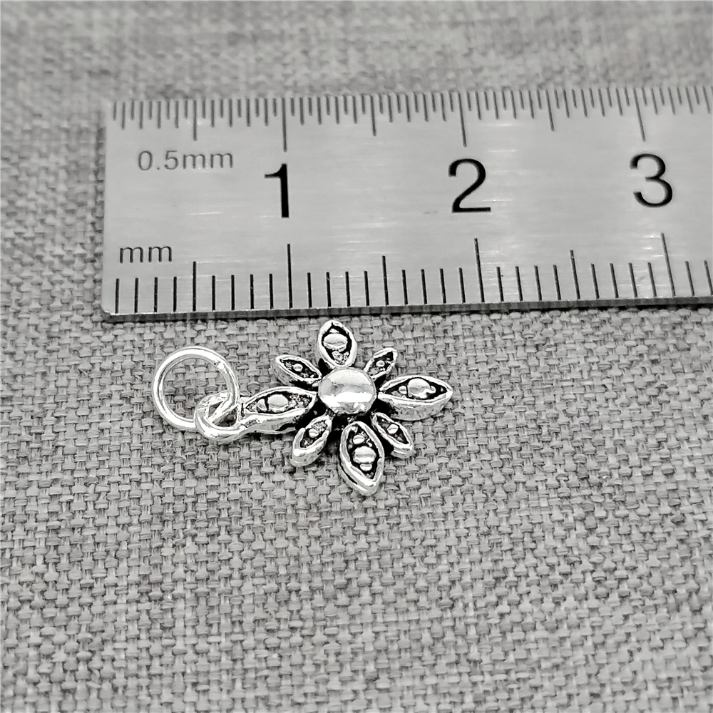 2 Pieces of 925 Sterling Silver Snowflake Charms for Christmas Necklace Bracelet