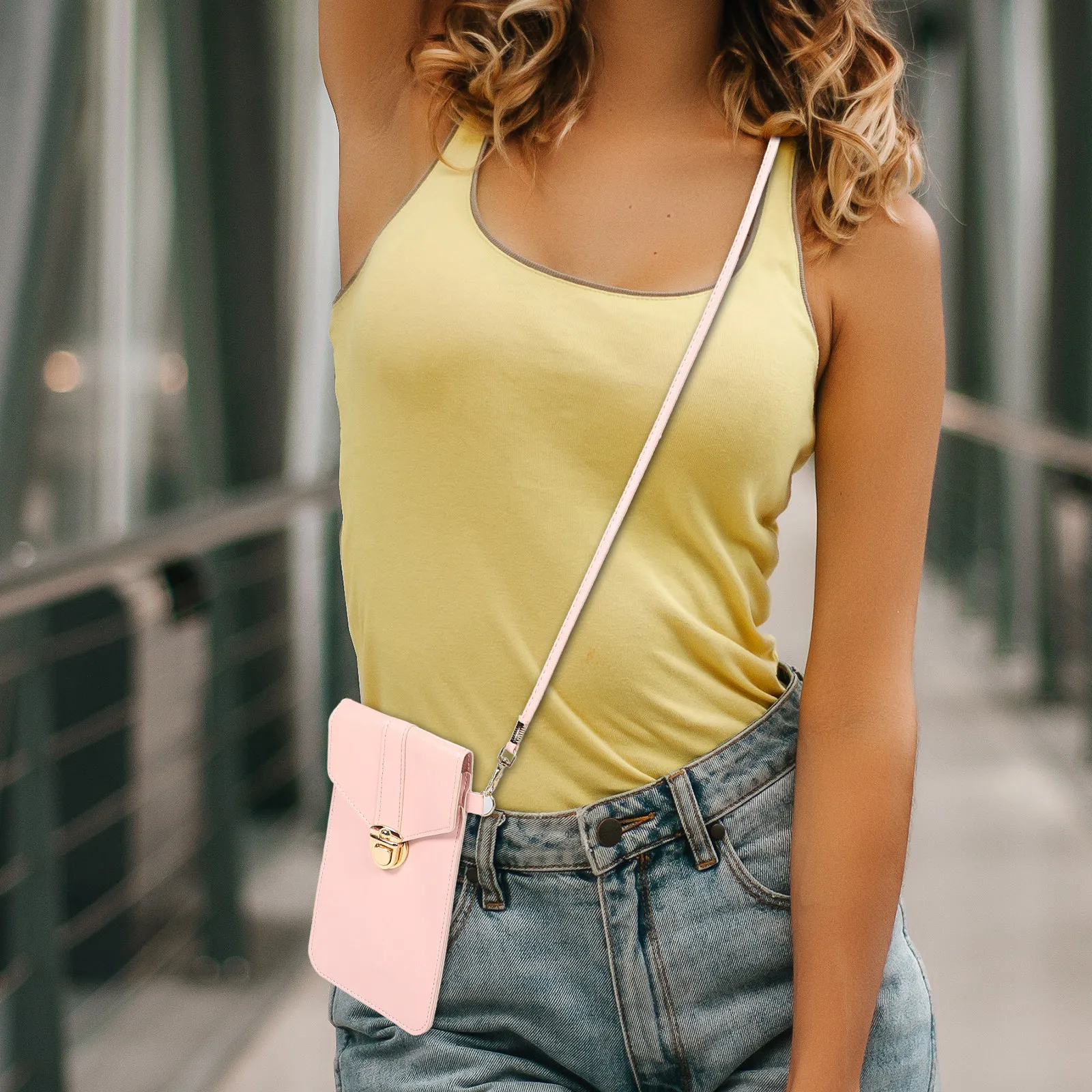 Mini Crossbody Bag Phone Purse Card Slots Cell Phone Wallet Shoulder Strap Small Lightweight Compact Travel Cellphone Crossbody view 4