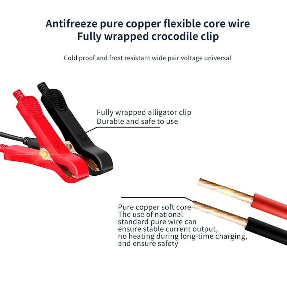 12V Pulse Repair 6A caricabatteria per auto al litio al piombo Display LCD tester per batteria carica rapida per auto/moto