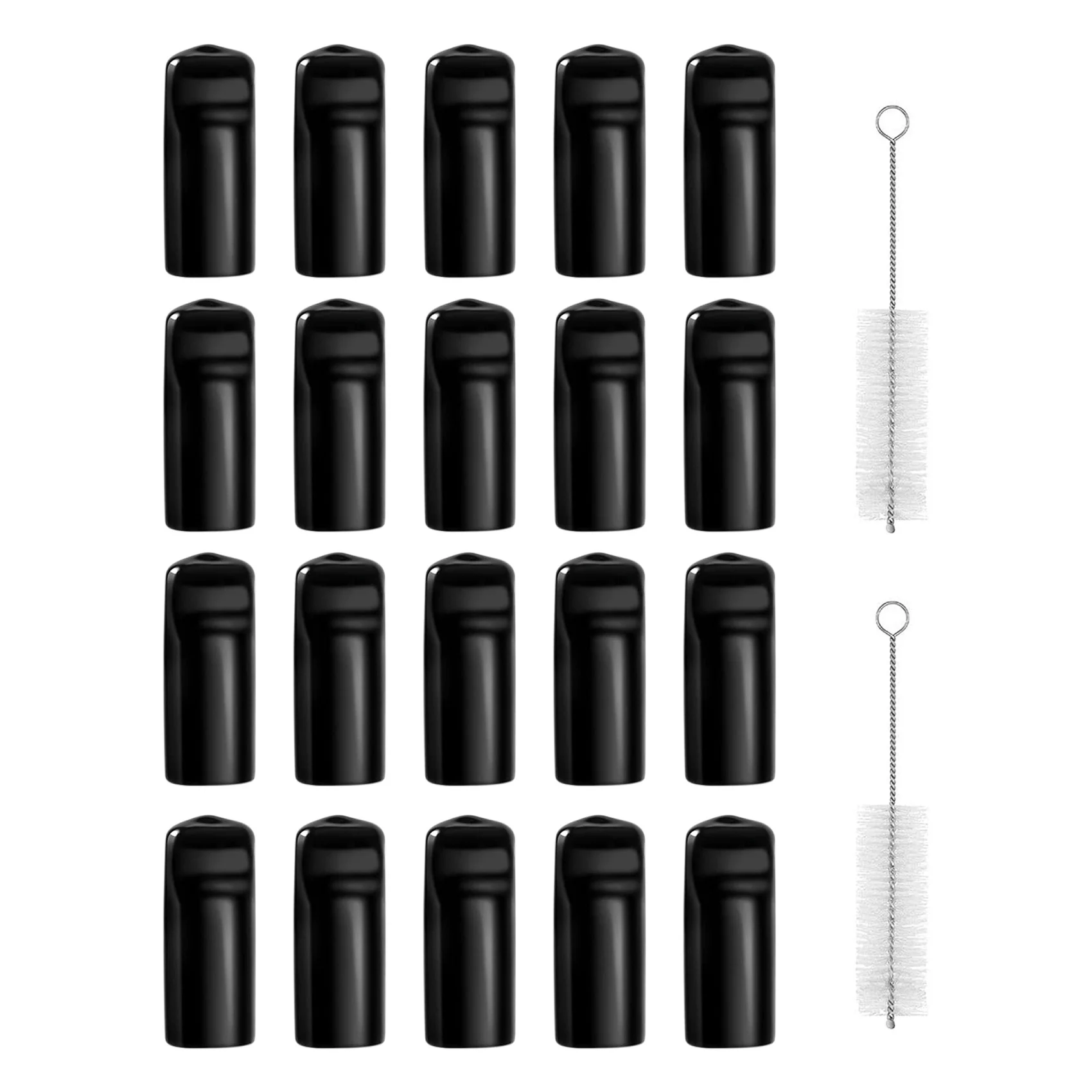 

Classy-22 Pieces Draft Beer Tap Cover Beer Tap Cleaning Brush 20 Pieces Beer Faucet Keg Caps Rubber Tap Soother Sanitary Cover