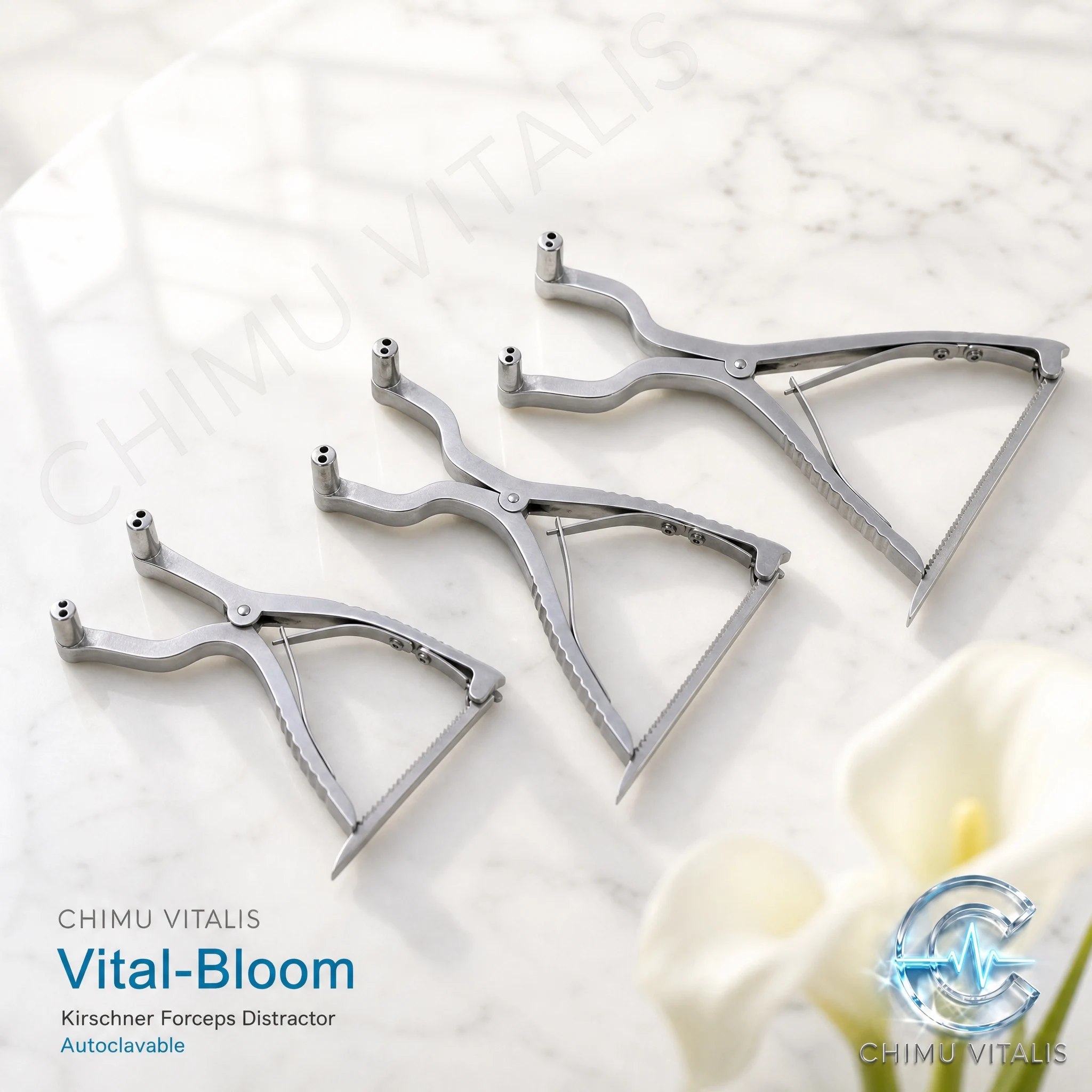 【CHIMU VITALIS】 1.5 2.5 Kirschner Forceps Distractor Stainless Steel Veterinary Instrument