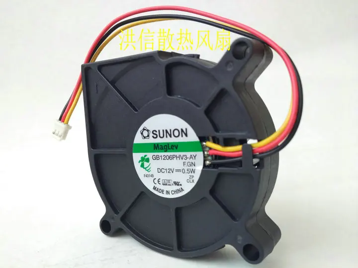 Freight free original SUNON GB1206PHV3-AY F.GN 12V 0.5W three wire turbo blower fan