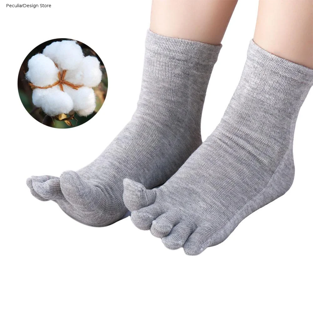 Short Socks No Show Socks Ankle Crew Socks Solid Color Breathable Toe Socks Men'S Split Toe Sock Five Fingers Socks Ankle Socks