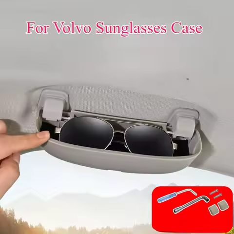 Car Glasses Case For Volvo XC60 XC90 S60 V40 Auto Handle Modification Glasses Holder ABS Storage Box with Tool Accessories