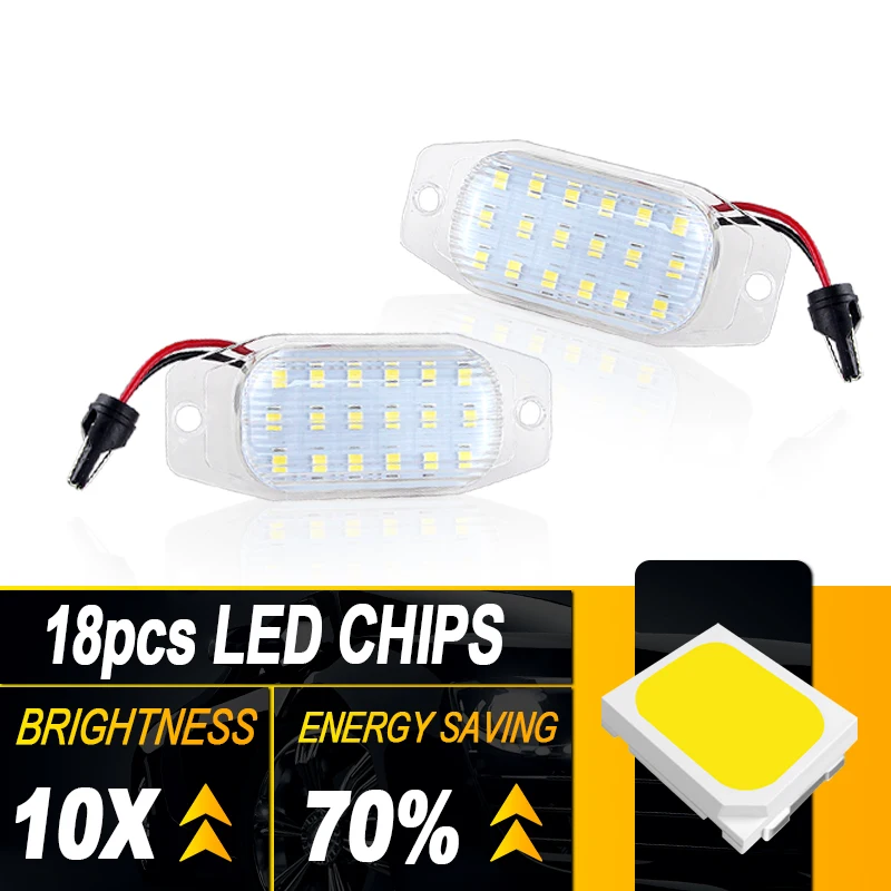 2Pcs OEM# 81271-24010 License Plate Light For Lexus LX450 LED Light White For Toyota Land Cruiser(FJ80) FJ Cruiser(XJ10, GSJ15)