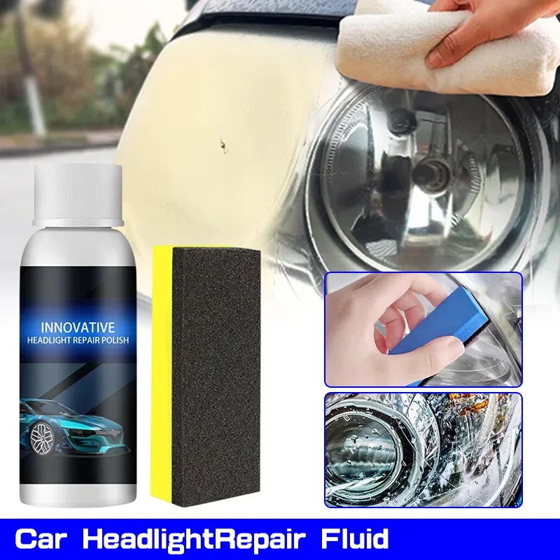 

20/50 мл жидкость для ремонта автомобильных фар, инструмент для полировки фар, ремонт заднего фонаря, набор для ухода за защитой от царапин