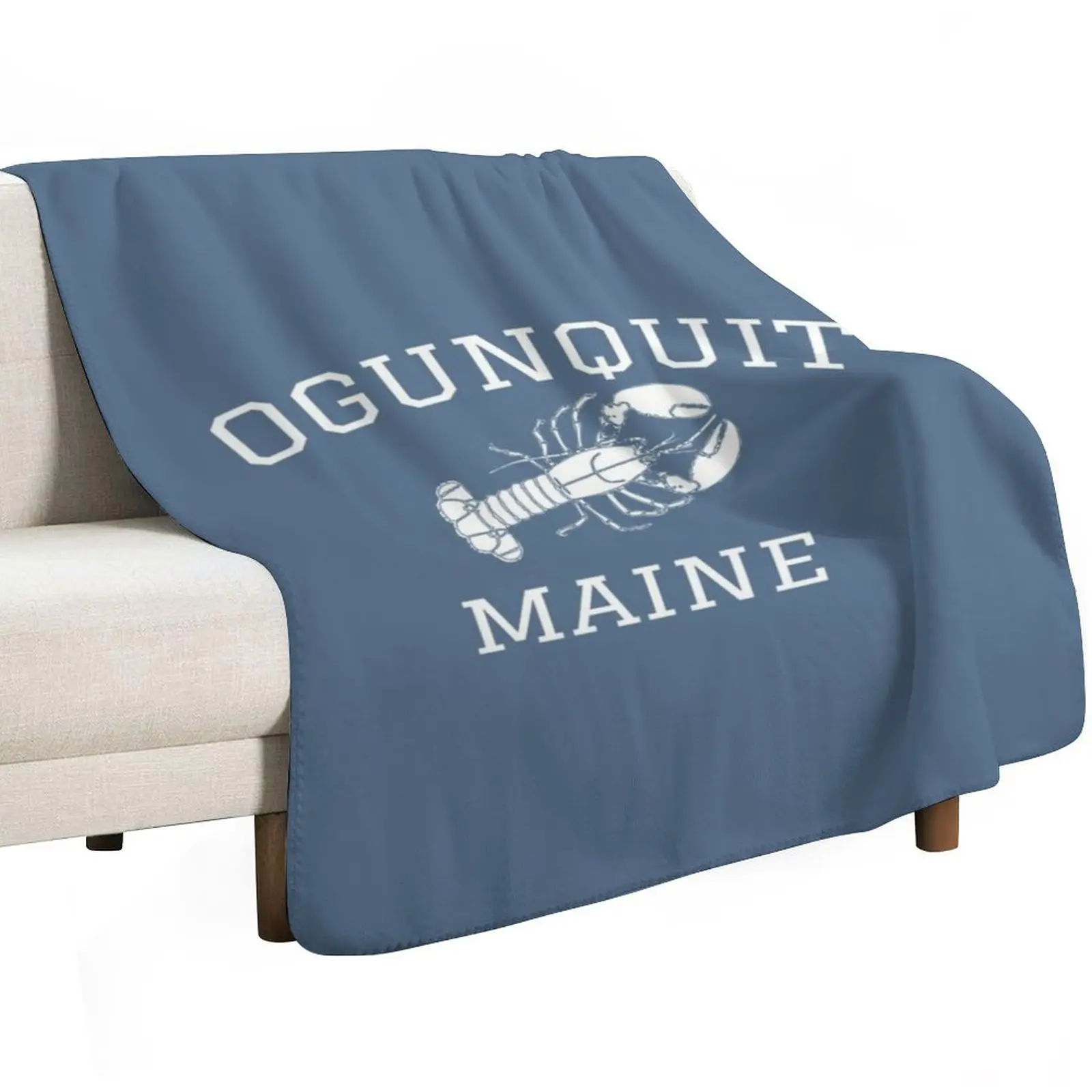 Ogunquit, Maine Lobster Sweatshirt Throw Blanket Kid'S Personalized Gift Hairys Sofa Soft Plush Plaid Thermal Blankets