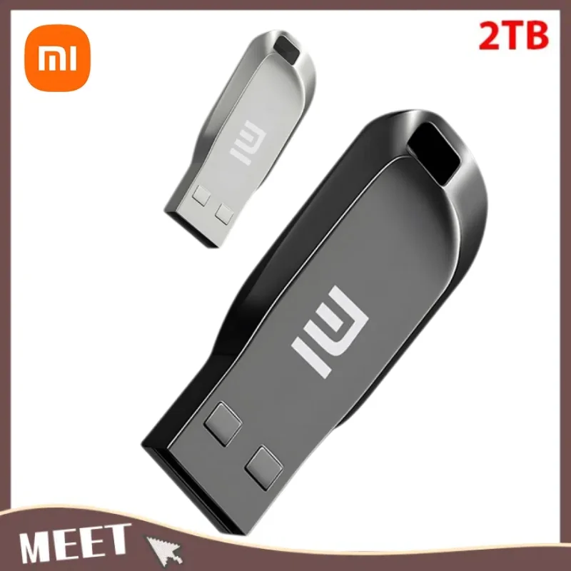 Xiaomi แฟลชไดรฟ์ USB 2TB ชนิด3.2ชนิด C pendrive ไดรฟ์ปากกา128GB ดิสก์ U 256G สำหรับพีซีสมาร์ทโฟนที่เก็บข้อมูล USB