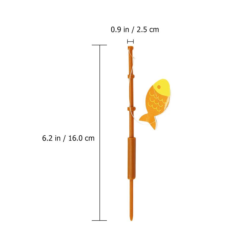

8 Pcs Fishing Rod Cake Toppers Cupcake Decorations Party naments Insert Picks Stylish Design Premium Material Vivid Colors Multi