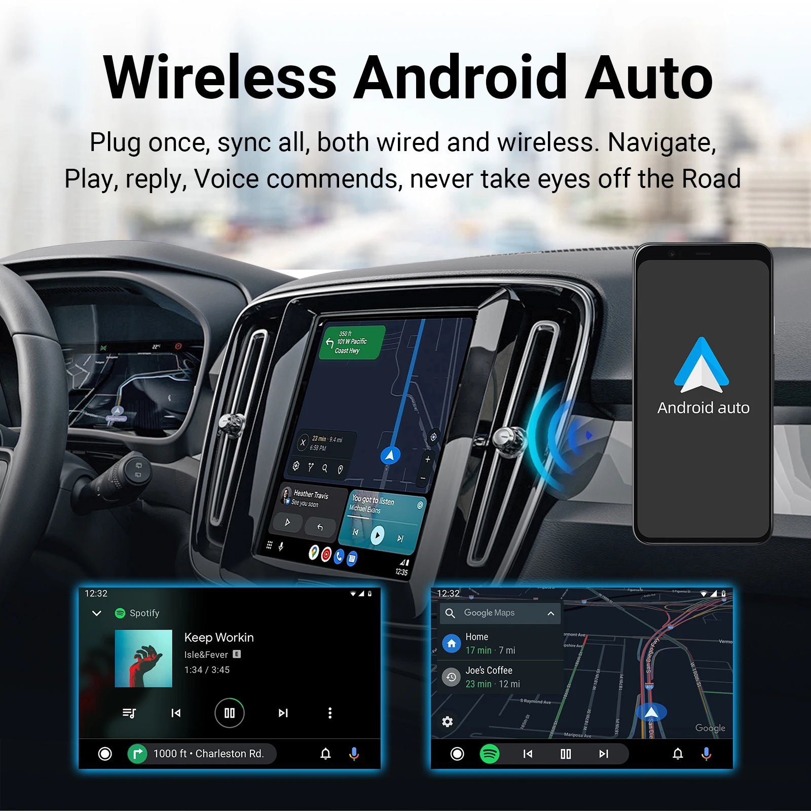 OEM Screen Upgrade Decoder Box Wireless CarPlay Retrofit Kit for Volvo V60 V90 S60 XC40 XC60 XC90 S60 S90 2017-2022