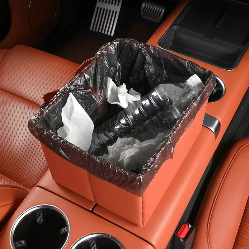 

Trash can for car; multi-functional storage box for car interior; foldable storage box for rear seat storage of car supplies