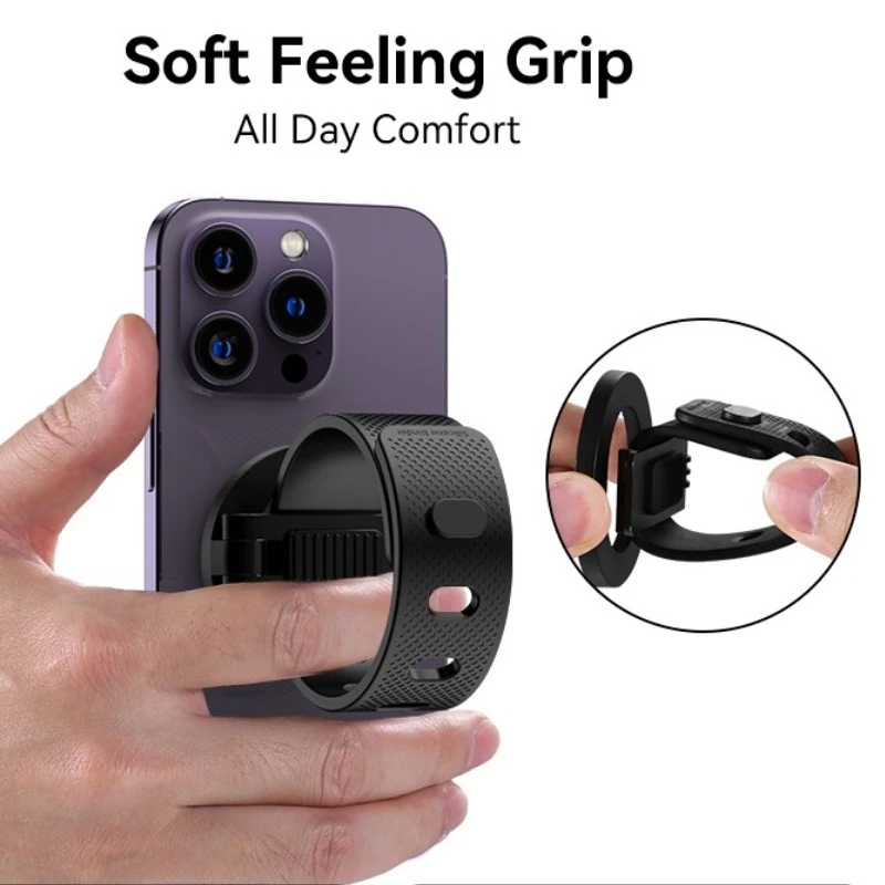 

Mocny магнитный держатель для телефона Oatsbasf с силиконовым ремешком, универсальный для iPhone 17, 16, 15, подставка для телефона Samsung для коляски, гольф-кара