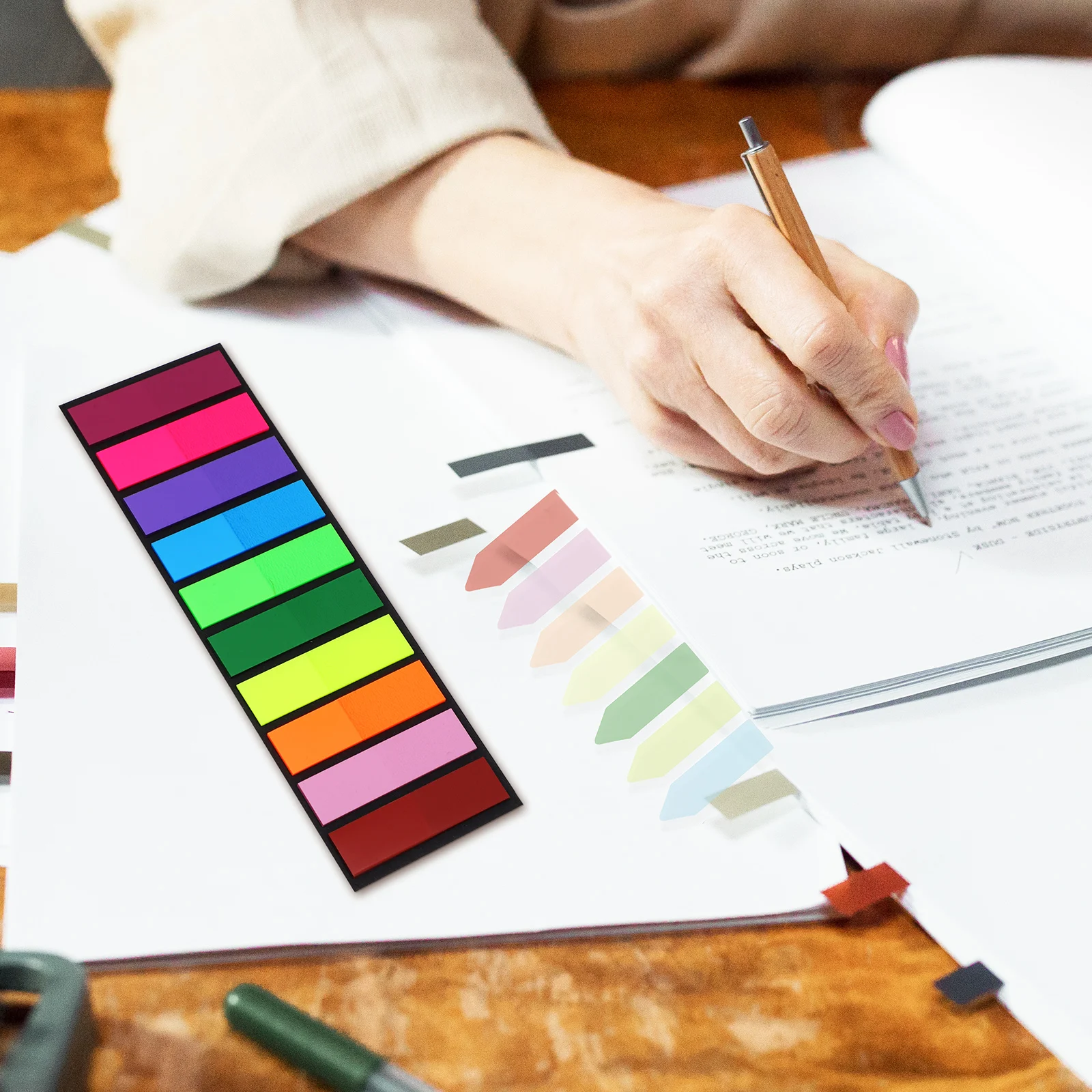 

Self-Adhesive Page Markers Sticky Tabs For Highlighting Book Tabs File Index Labels Writable Easy Removal Multi-Colored