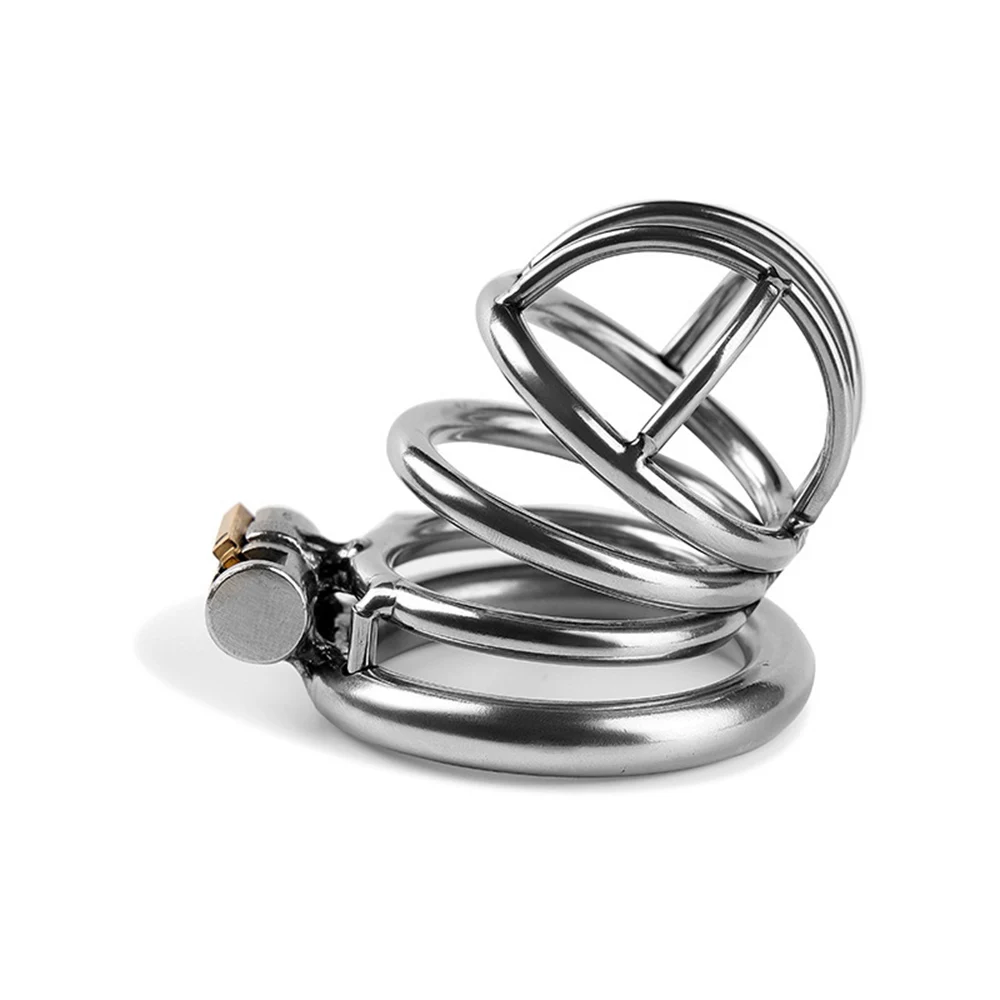 Small Penis Slave Lock Male Stainless Steel Cock Cage Chastity Device Penis Ring Erotic Bondage Husband Loyalty Sex Toys For Men