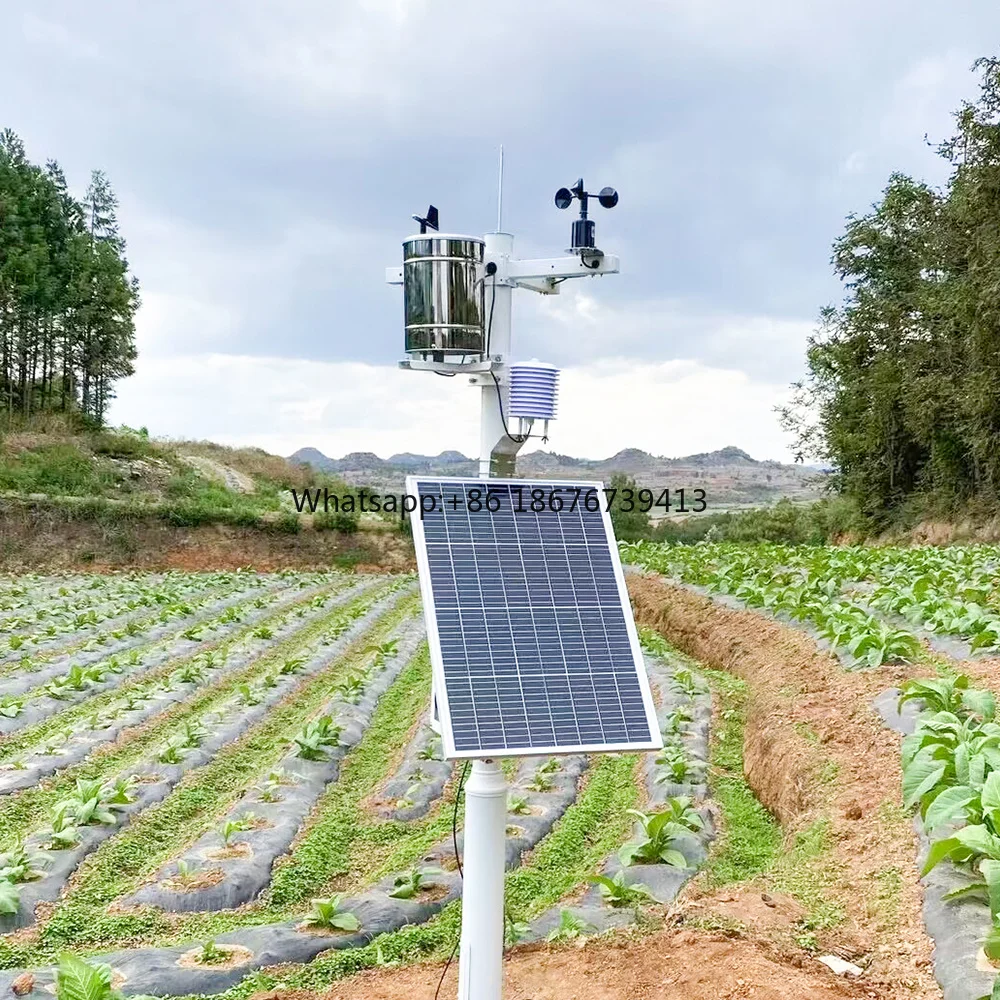 Tripod  900-01 Industrial Automatic Agriculture Weather Station OEM IP65 0-45m/s Wind Speed 4G GSM Modbus
