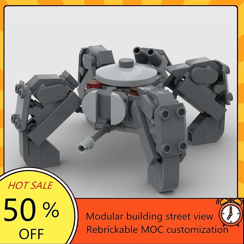 

Набор из 152 деталей: Популярная модель из фильма «Звездные войны», конструктор MOC, модульный световой атакующий робот, технологичный подарок, игрушка для сборки на праздники, детская игрушка